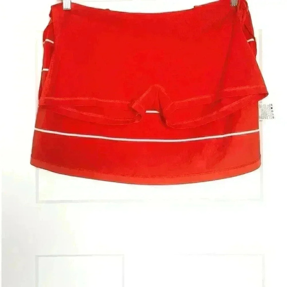 Nike Golf Dri-Fit Skort Orange/White Stripes Women’s L - Picture 5 of 9